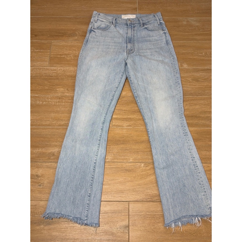 MOTHER Light Wash Flare Jeans - Pale Blue